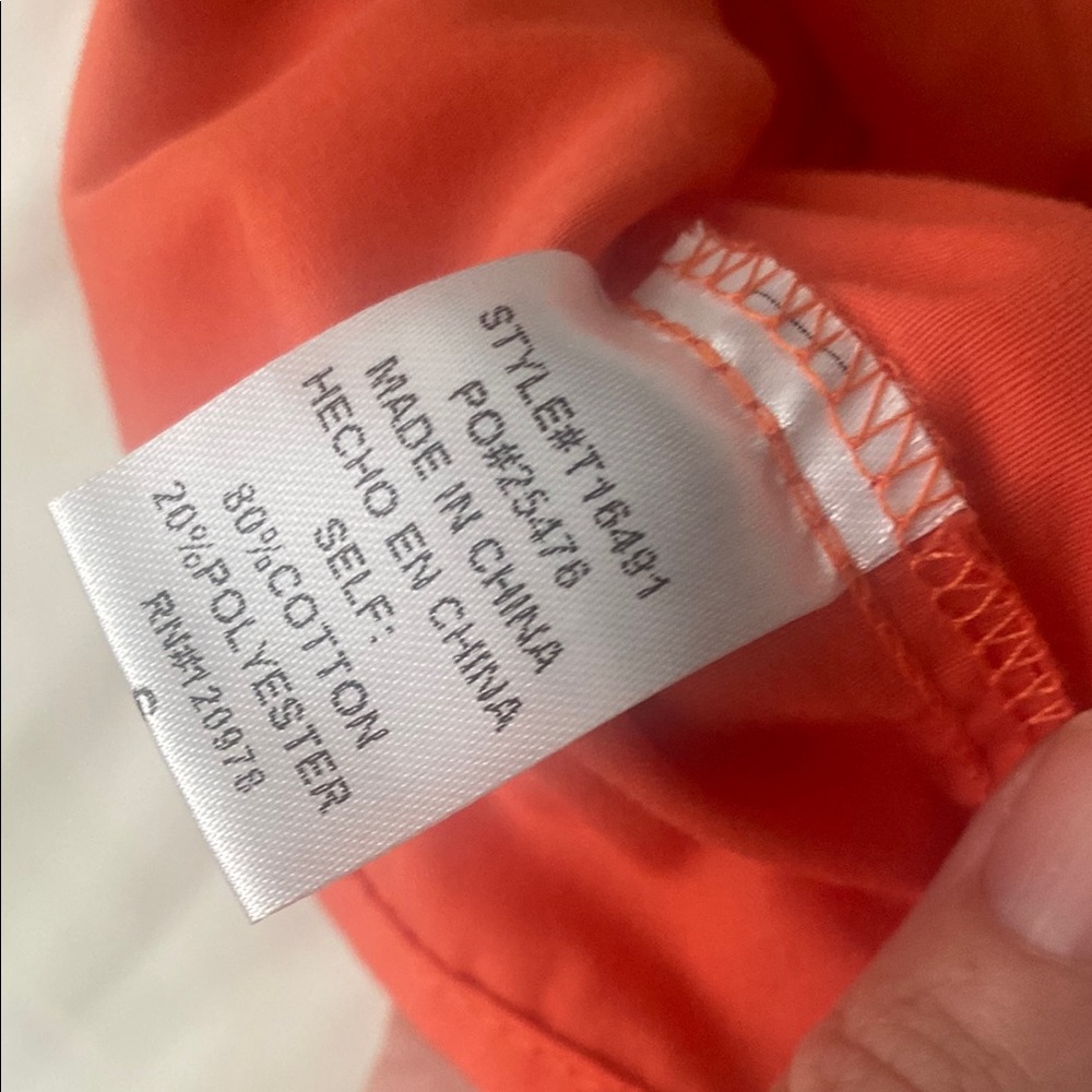 Entro Vibrant Orange Ruffled Blouse - image 5